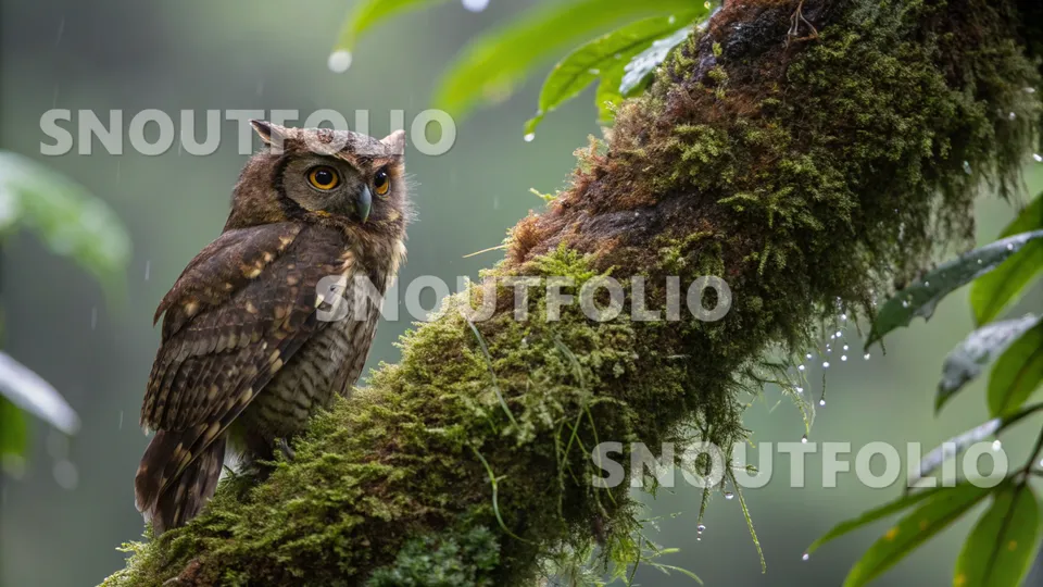 Serene Echo of the Moro Scops Owl