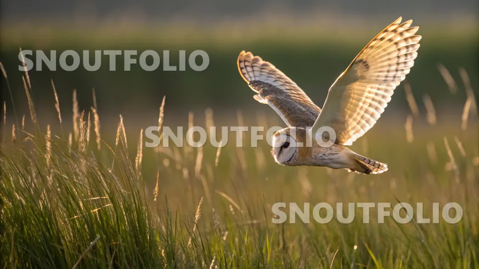 Curious Silhouette of the African Grass Owl