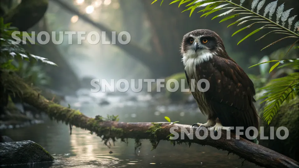 Radiant Presence of the White-chinned Owl