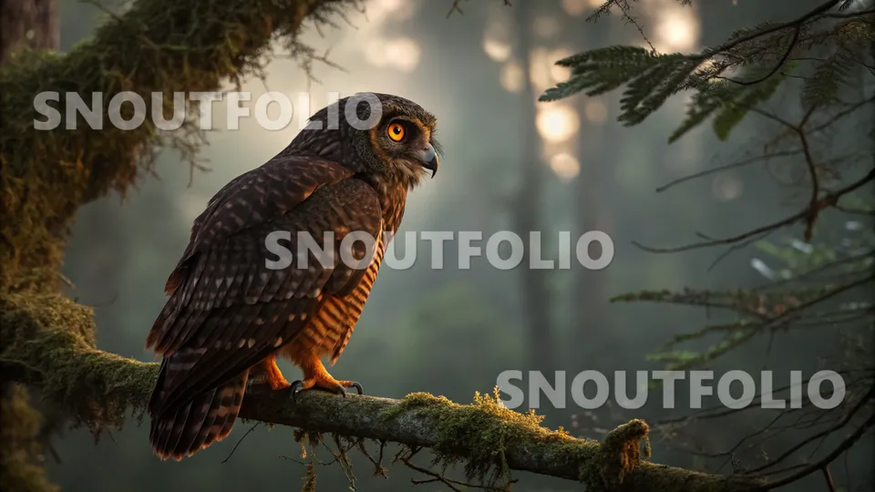 Golden Whimsy of the Rufous-legged Owl