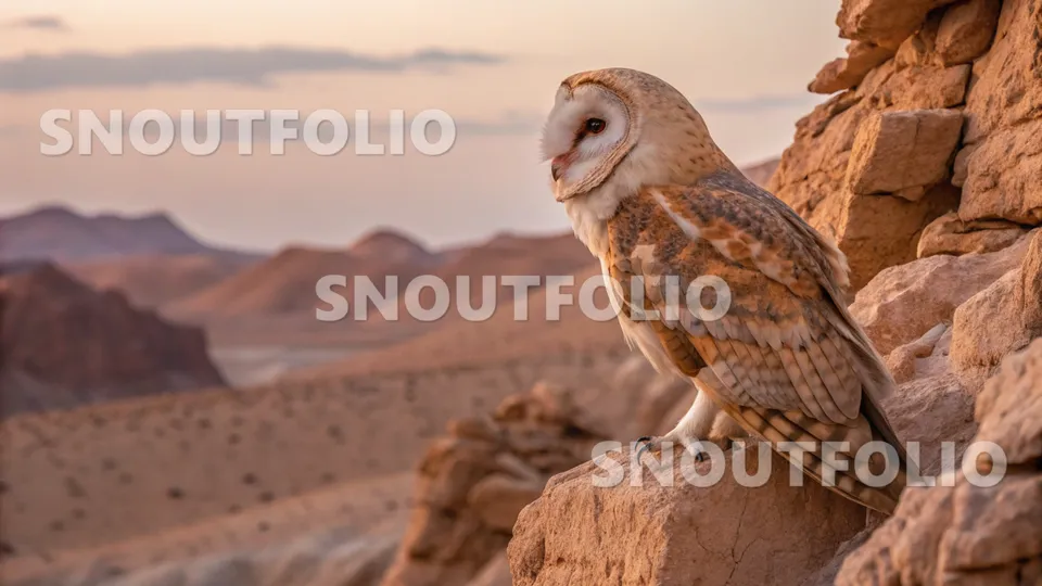 Radiant Echo of the Desert Owl