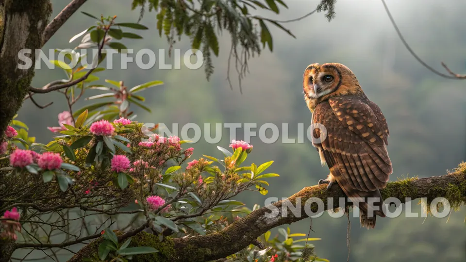 Playful Presence of the Himalayan Wood Owl
