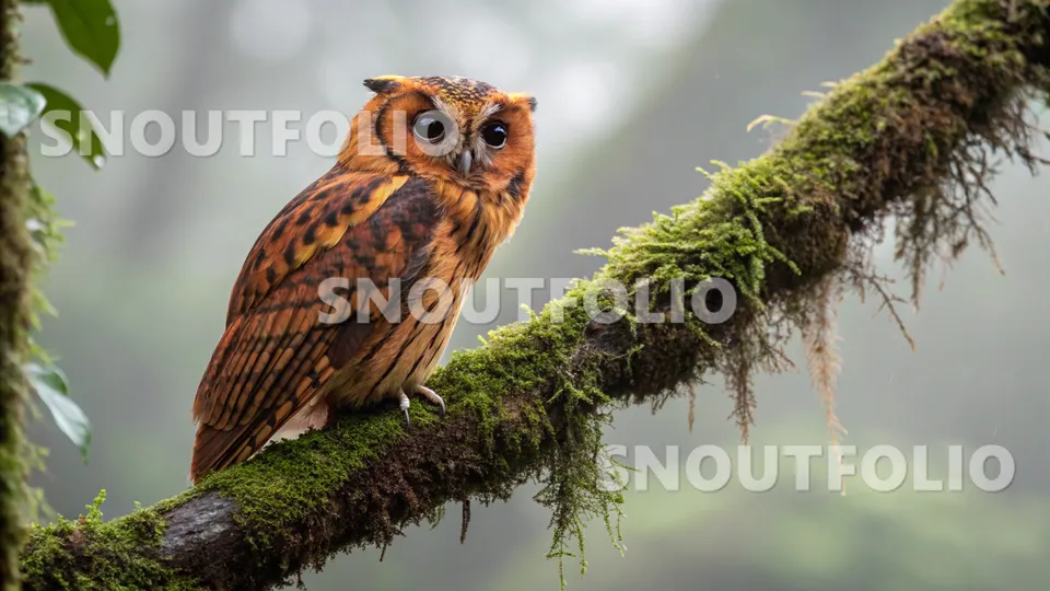 Serene Glimpse of the Rajah Scops Owl