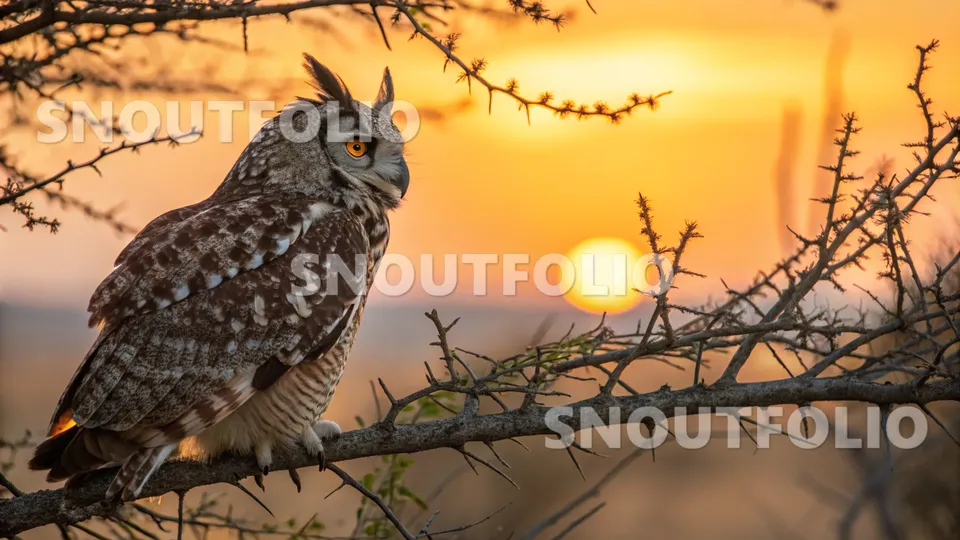 Curious Flare of the Spotted Eagle-Owl