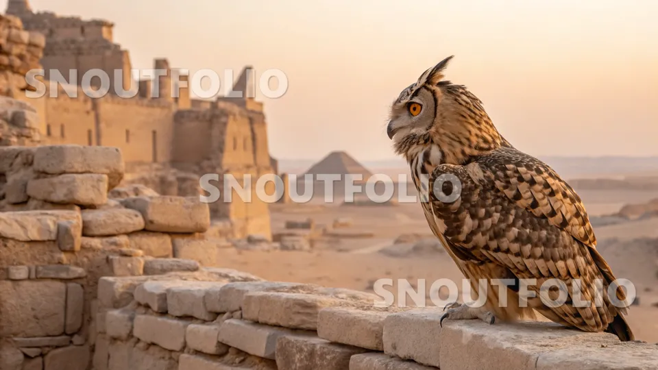 Silent Essence of the Pharaoh Eagle-Owl