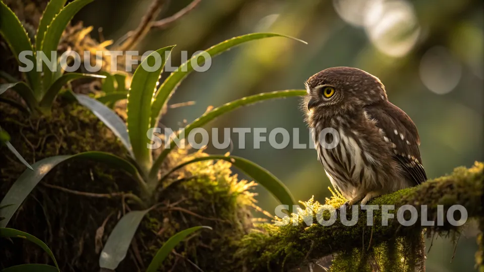 Witty Portrait of the Andean Pygmy Owl