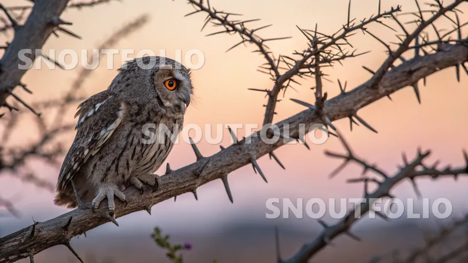 Lively Companion of the African Scops Owl