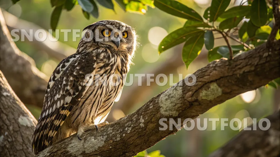 Cheerful Essence of the Mottled Owl