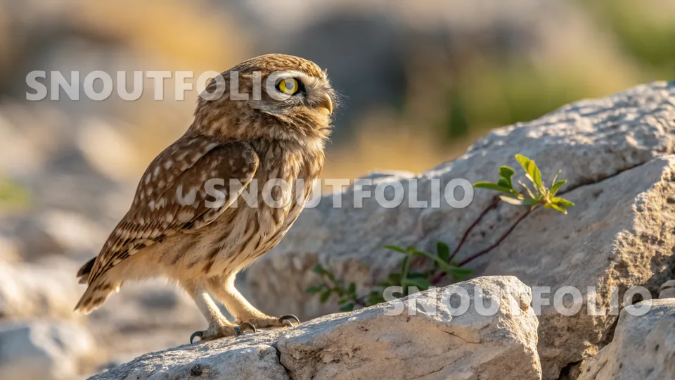 Bold Gaze of the Bare-legged Owl