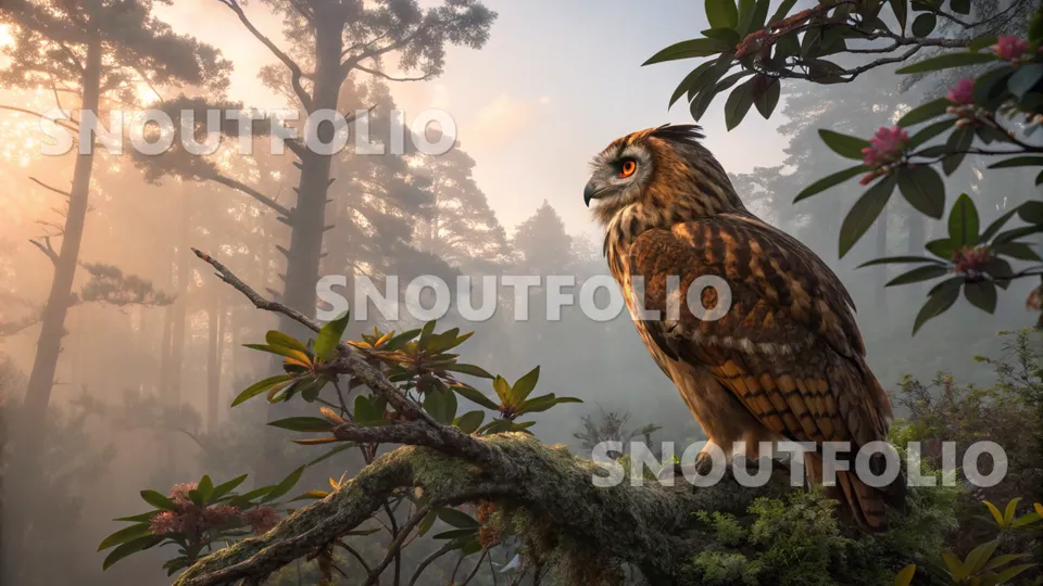 Calm Whisper of the Himalayan Owl