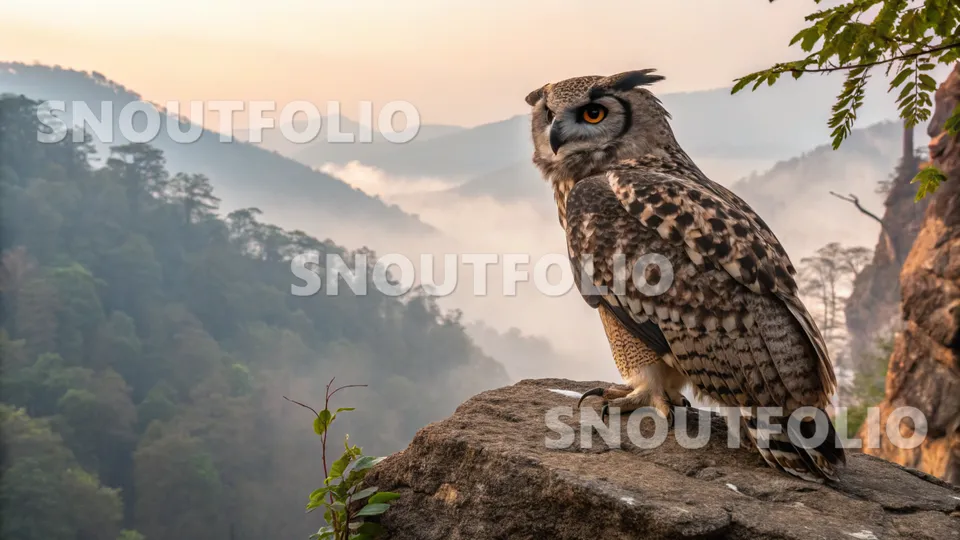 Vivid Journey of the Spot-bellied Eagle-Owl