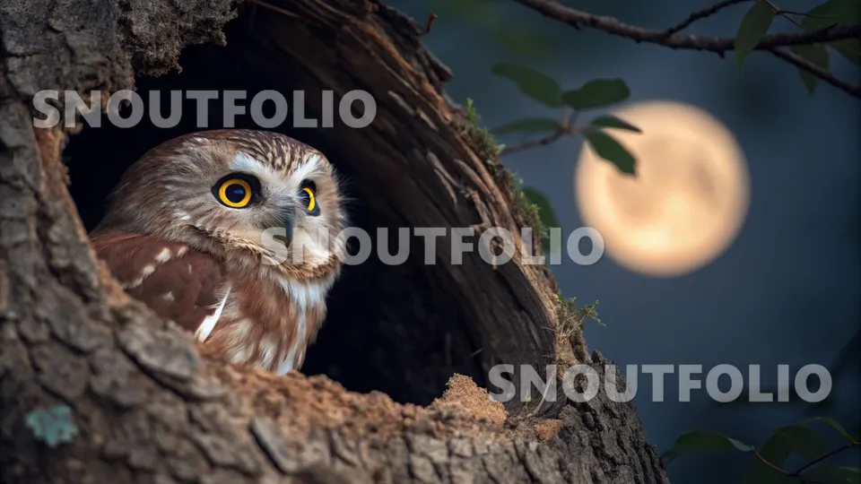 Majestic Echo of the Northern Saw-whet Owl
