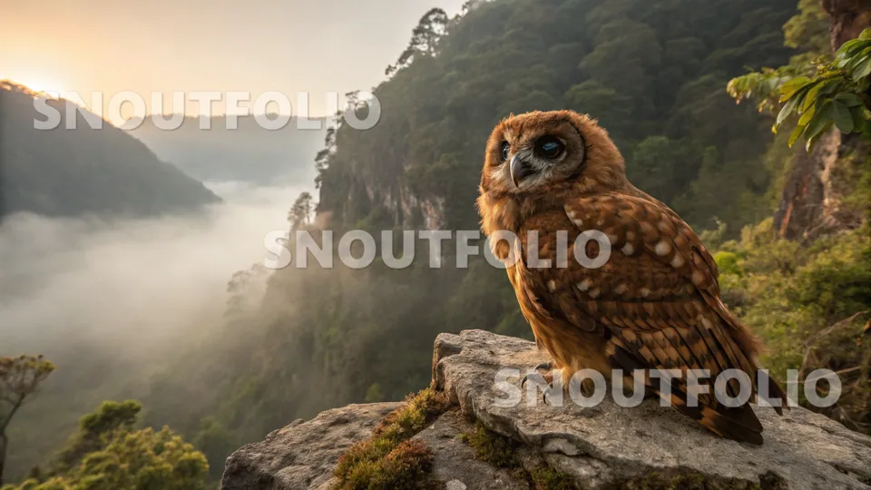 Bold Glimpse of the Andean Owl