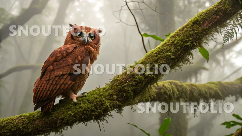 Charming Companion of the Usambara Eagle-Owl