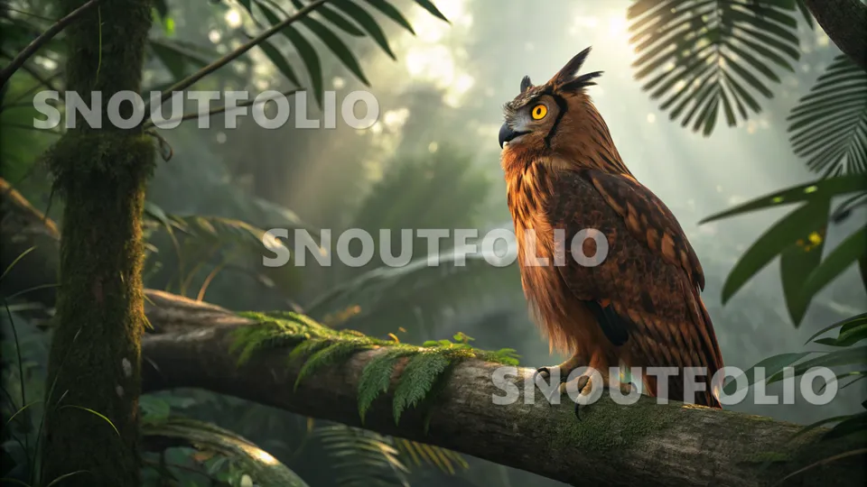 Bold Presence of the Akun Eagle-Owl