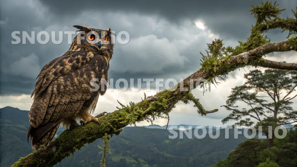 Cheerful Memory of the Shelley's Eagle-Owl