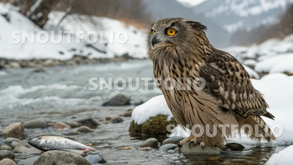 Elegant Companion of the Blakiston's Fish Owl