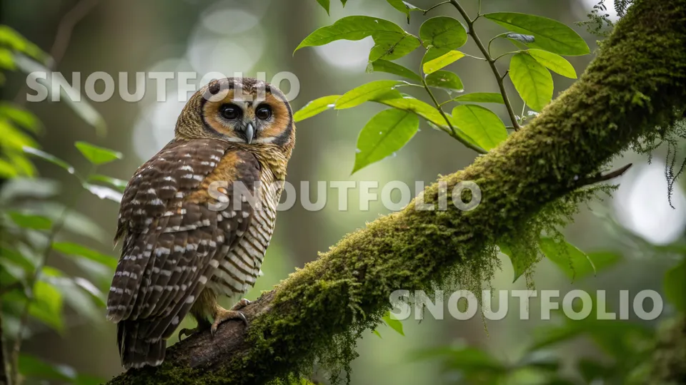 Serene Wanderer of the Spotted Wood Owl