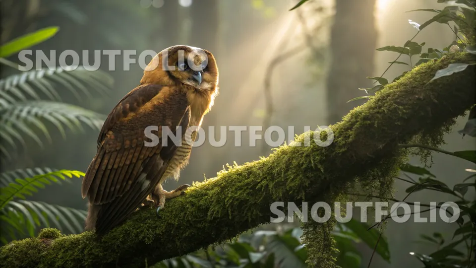 Silent Gaze of the Sunda Wood Owl