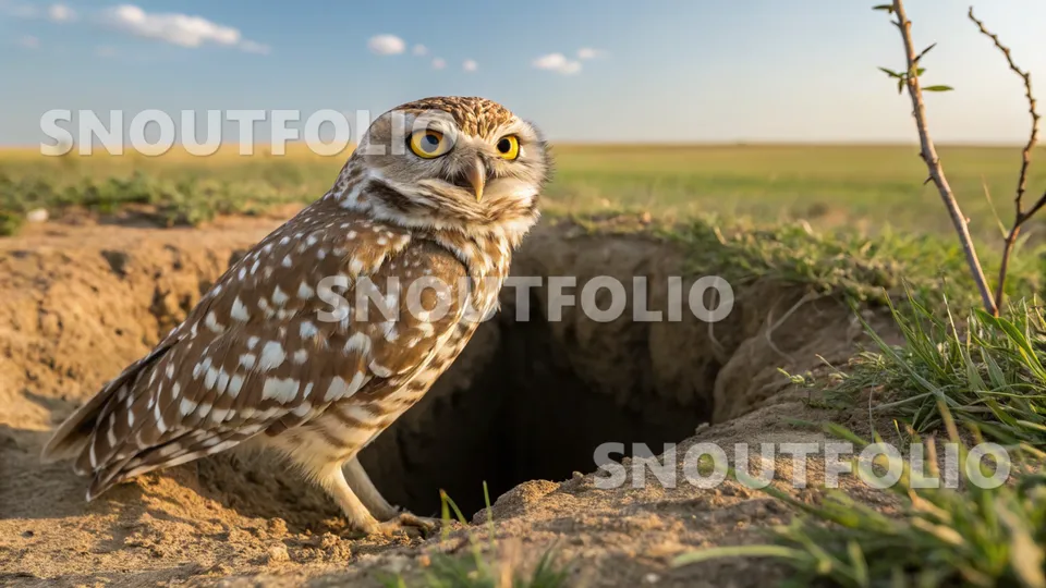 Vivid Soul of the Burrowing Owl