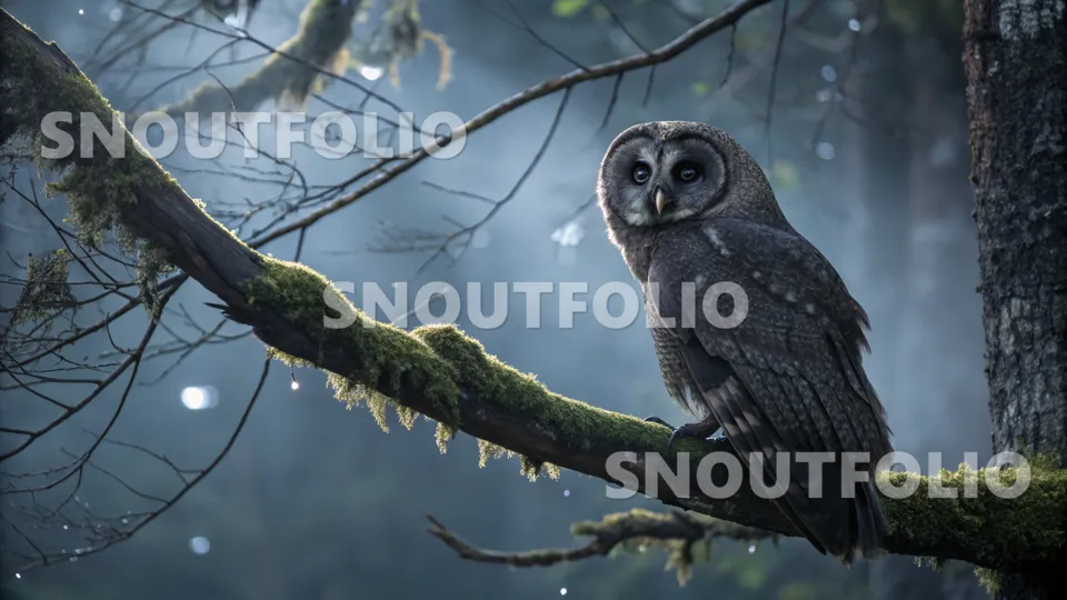 Calm Glimpse of the Greater Sooty Owl