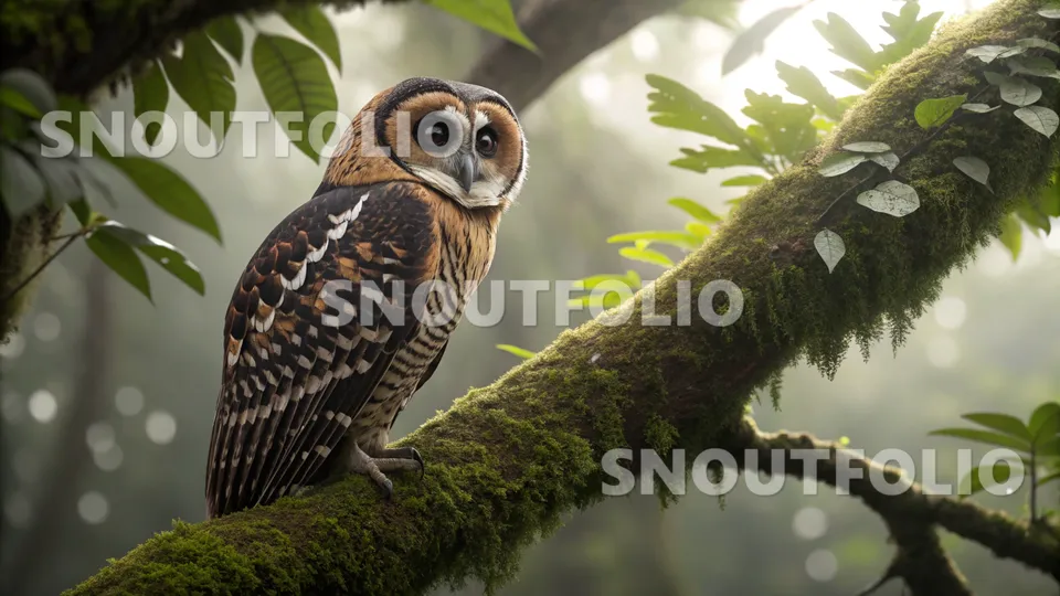 Graceful Pose of the Sulawesi Masked Owl