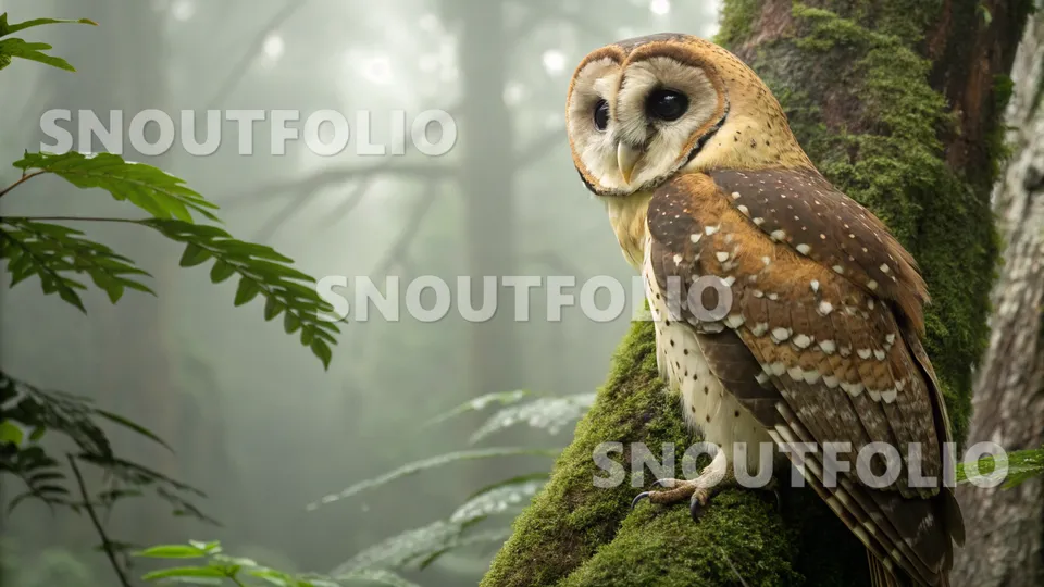 Majestic Wanderer of the Moluccan Masked Owl