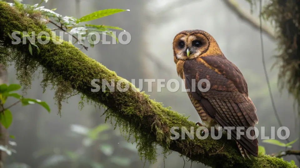 Quiet Gaze of the Minahassa Masked Owl