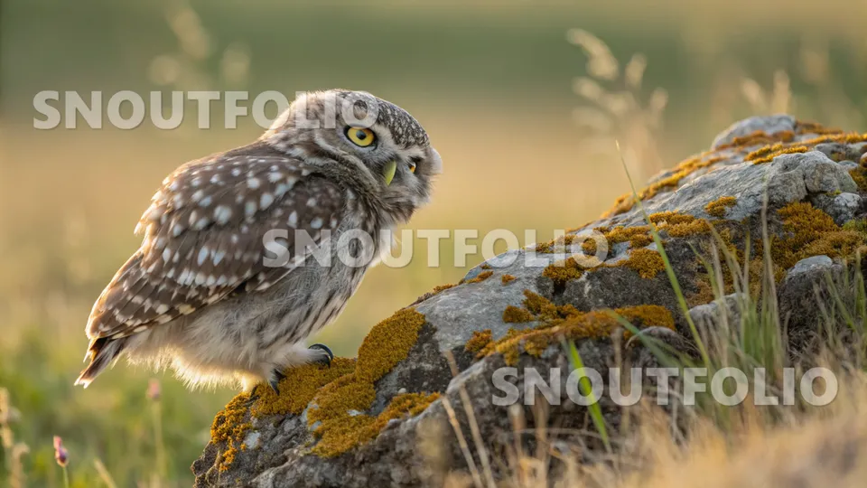 Quiet Silhouette of the Little Owl