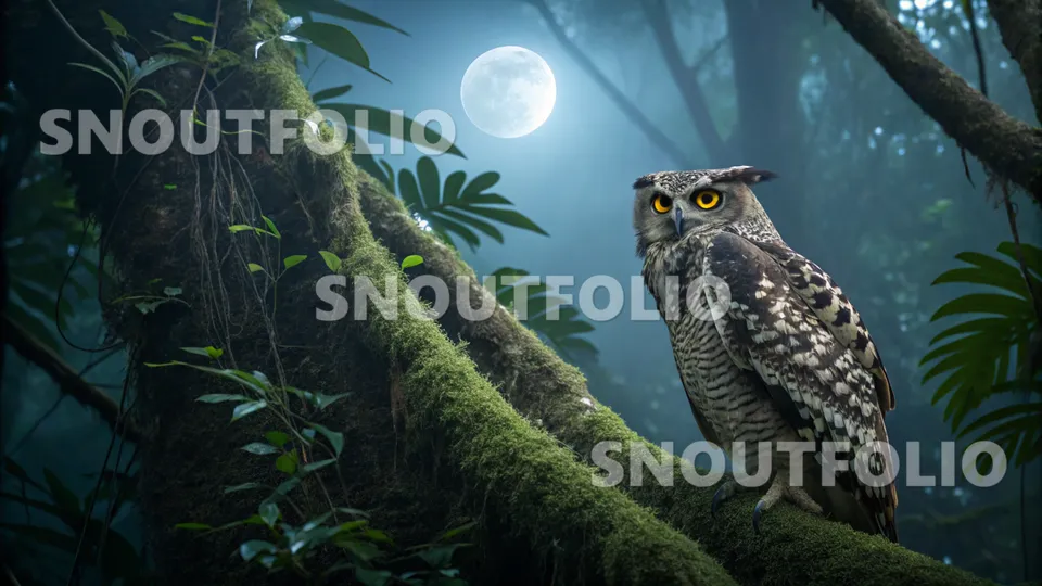 Noble Echo of the Spot-bellied Eagle-Owl