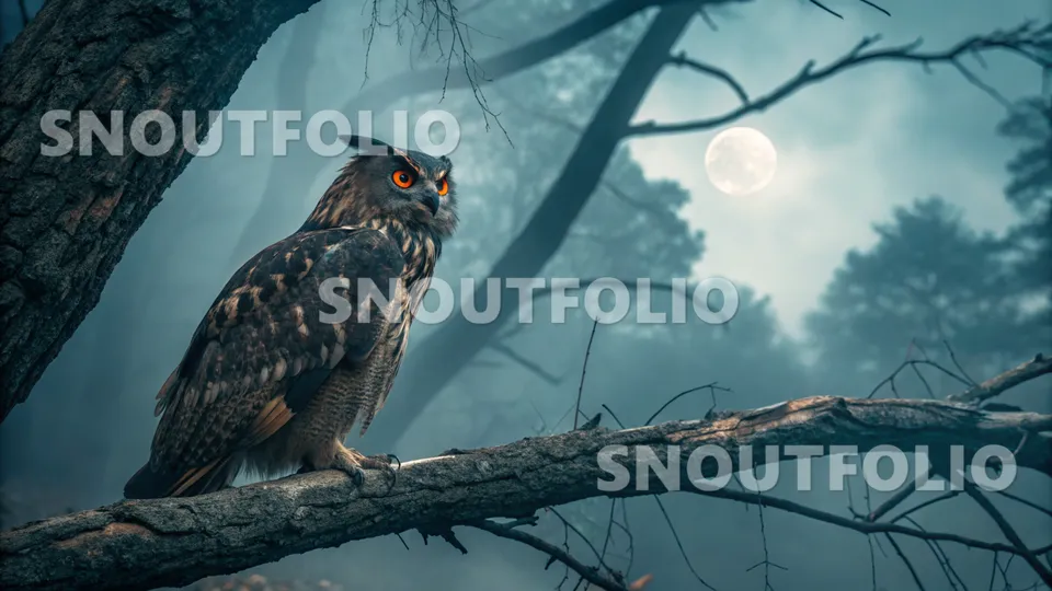 Charming Echo of the Dusky Eagle-Owl