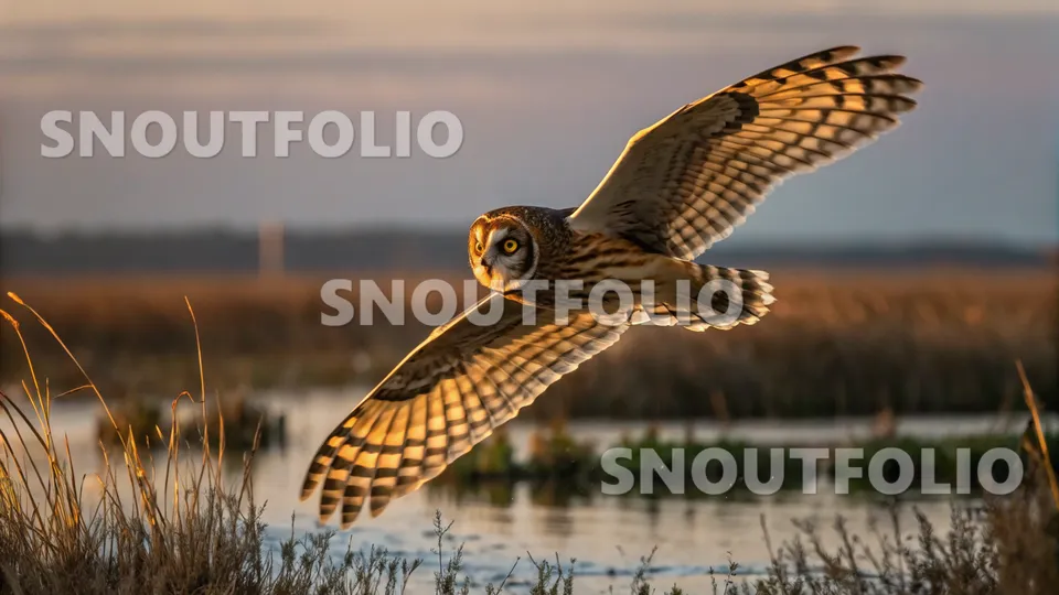 Golden Whisper of the Marsh Owl