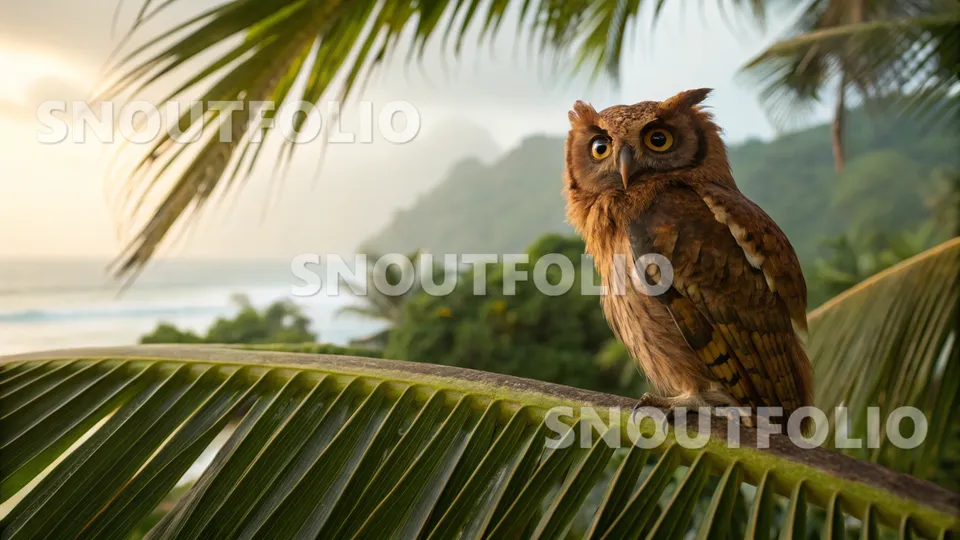 Graceful Whisper of the Moluccan Scops Owl