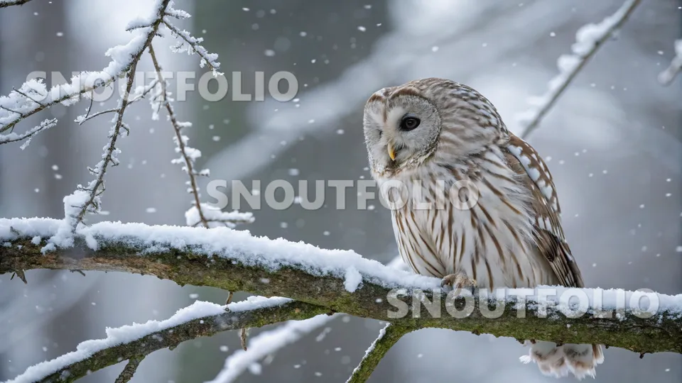 Mighty Silhouette of the Ural Owl