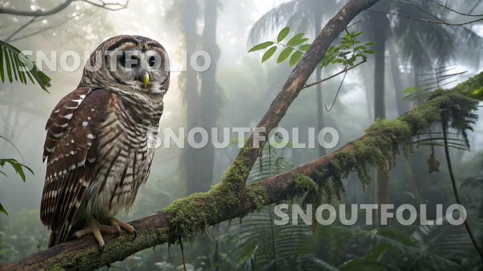 Radiant Whiff of the African Barred Owl