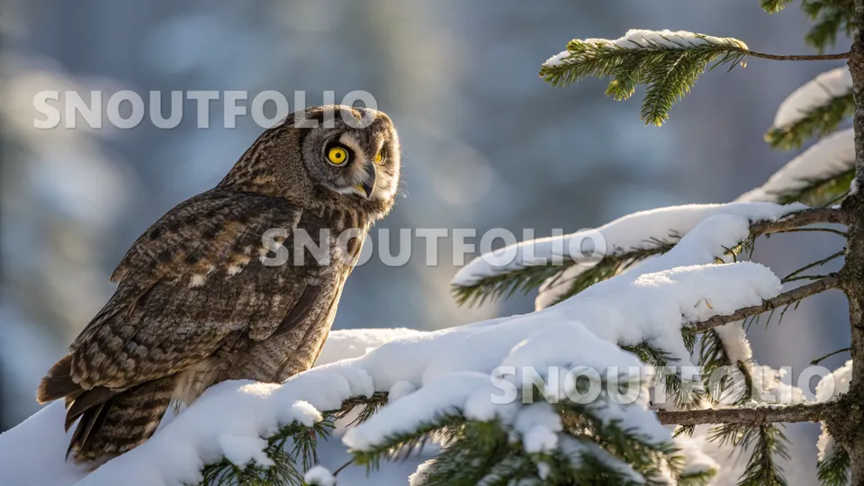 Vivid Aura of the Himalayan Owl