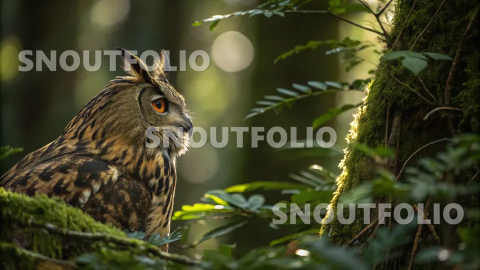 Vivid Gaze of the Akun Eagle-Owl