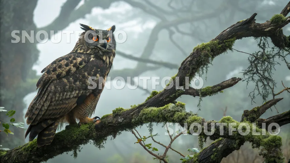 Quiet Stride of the Usambara Eagle-Owl