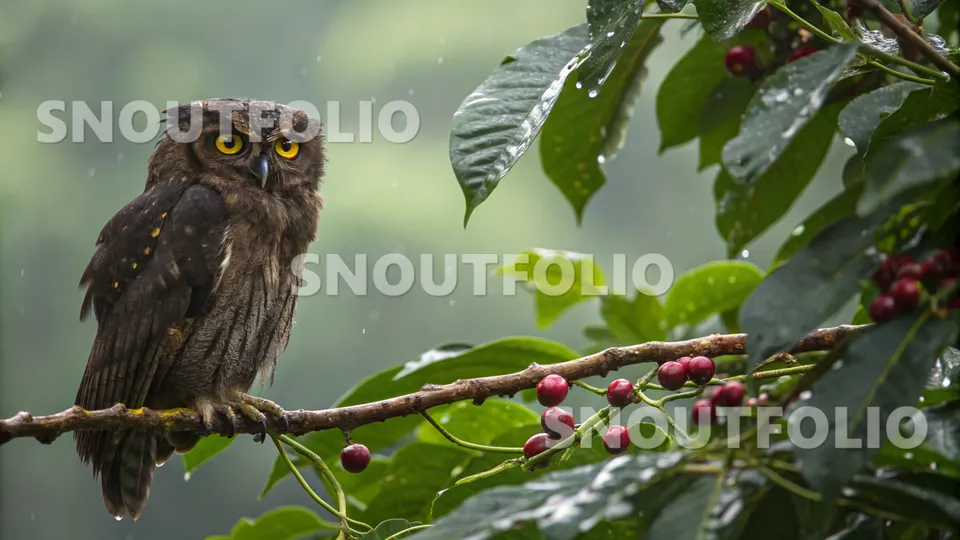 Bright Essence of the São Tomé Scops Owl