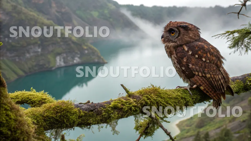 Vivid Echo of the Rinjani Scops Owl