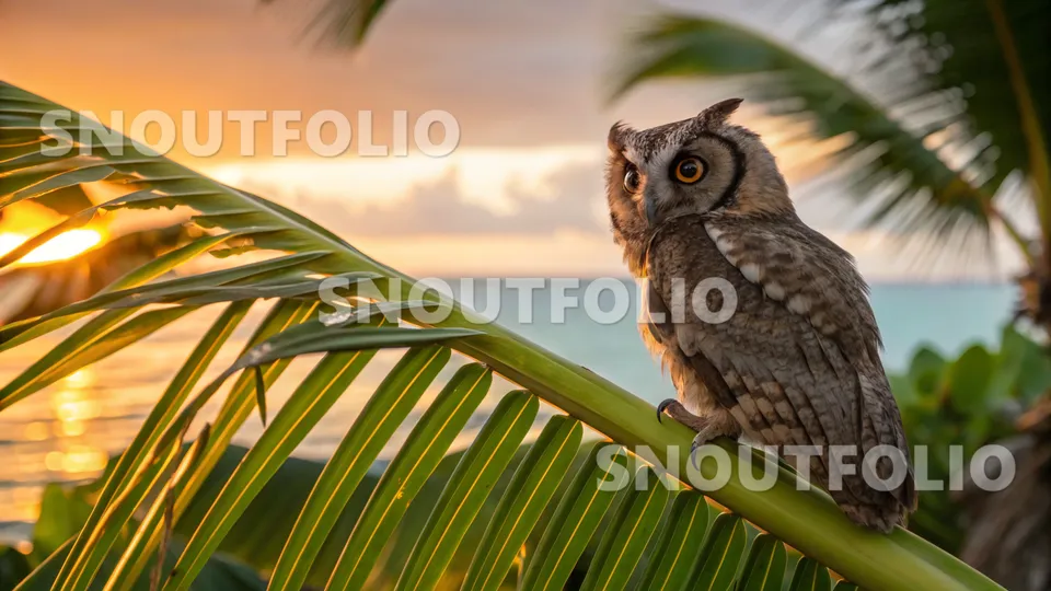 Curious Gaze of the Moluccan Scops Owl