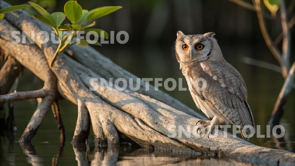 Vivid Silhouette of the Otus balli