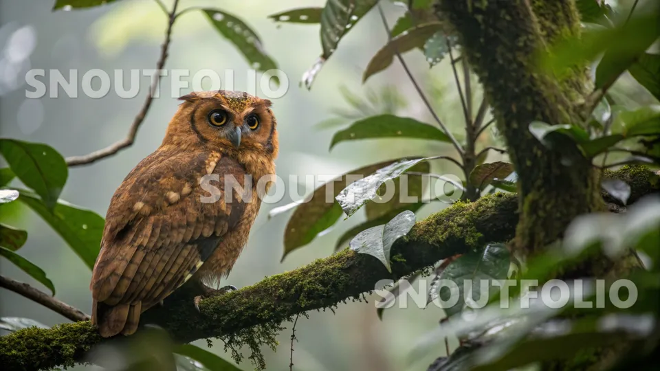 Bright Glimpse of the Otus rufescens