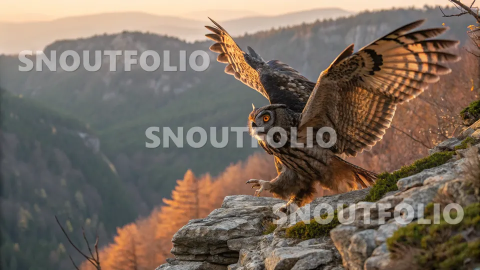 Charming Glimpse of the Eurasian Eagle-Owl