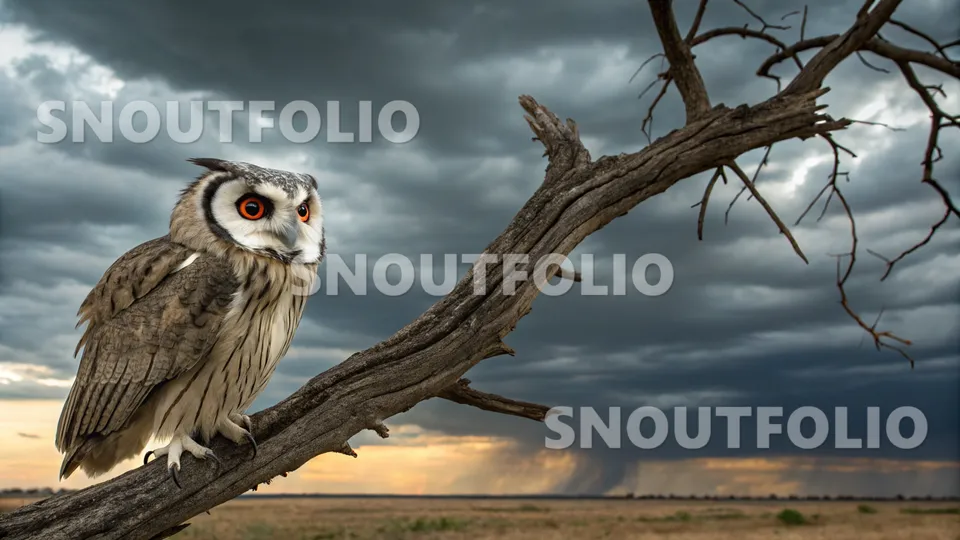 Playful Flare of the Otus leucotis