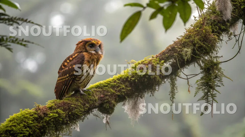 Elegant Flare of the Rajah Scops Owl