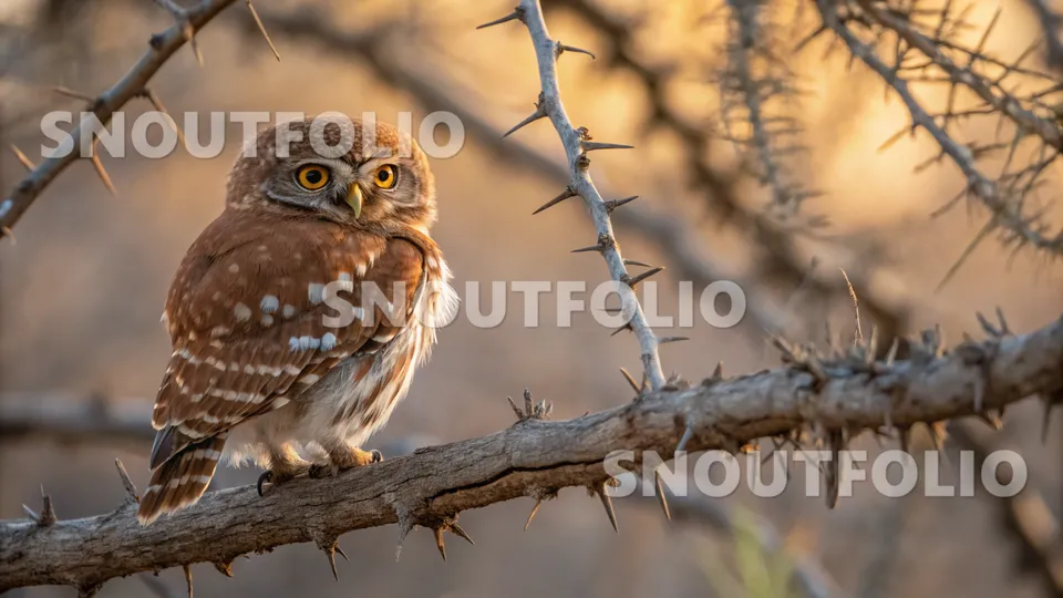 Vivid Portrait of the Ferruginous Pygmy Owl