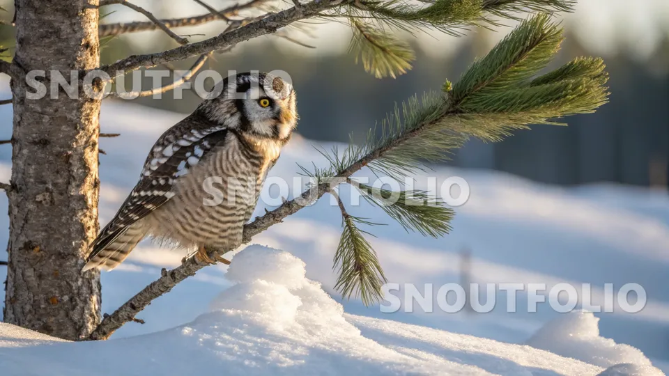 Gentle Wanderer of the Northern Hawk Owl