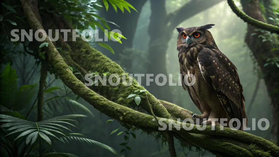 Faithful Portrait of the Shelley's Eagle-Owl