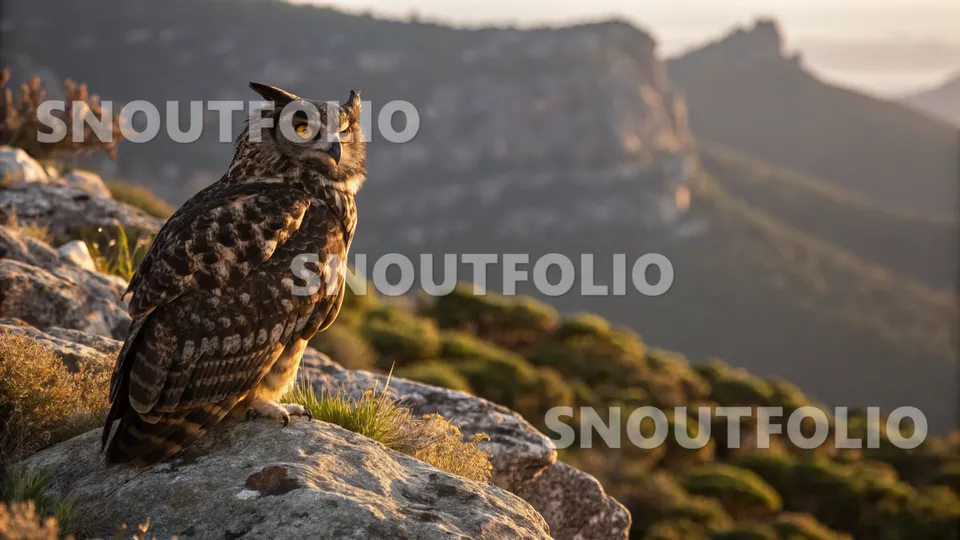 Curious Sight of the Cape Eagle-Owl
